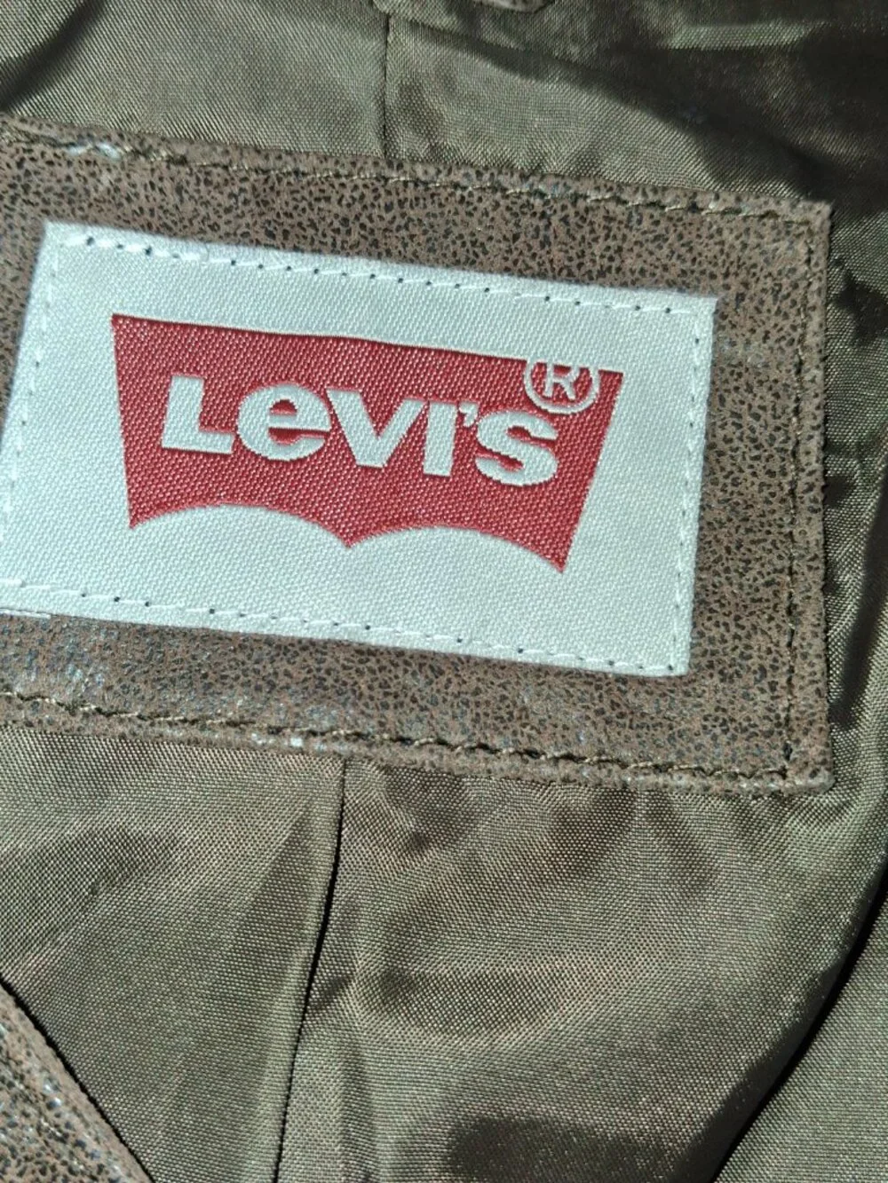 Levi's Vintage Brown Suede Leather Cafe Racer Moto Jacket PM